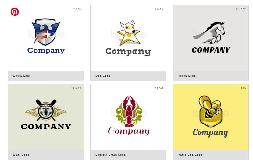 screenshot of LogoBee Logo Maker